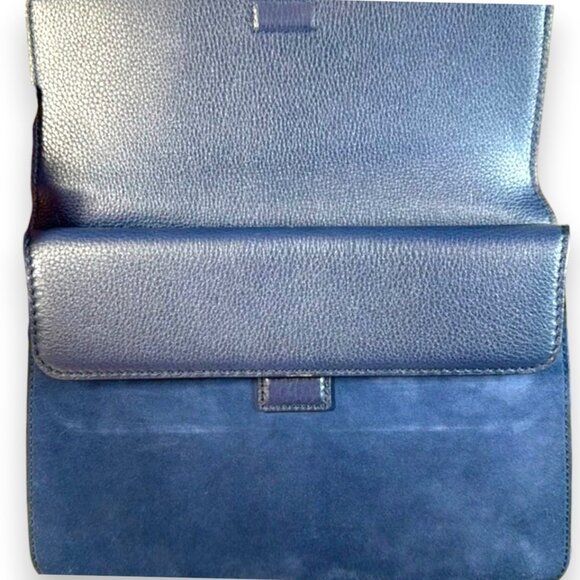 Tory Burch Snakeskin Suede Flap Crossbody & Zip Around Continental Wallet COA - Picture 7 of 17